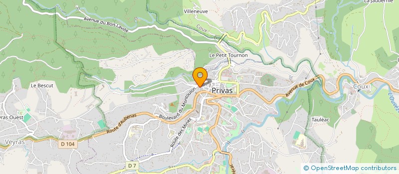 localisation de l'entreprise ASS LE CARREFOUR LAIQUE  PRIVAS