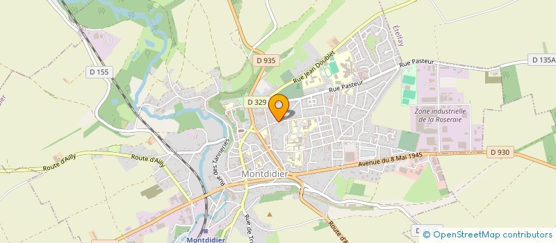 localisation de l'entreprise ASS LE CHEMIN VERT  MONTDIDIER