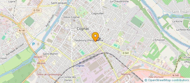 localisation de l'entreprise ASS LE CLUB ACCUEIL ET LOISIRS à COGNAC