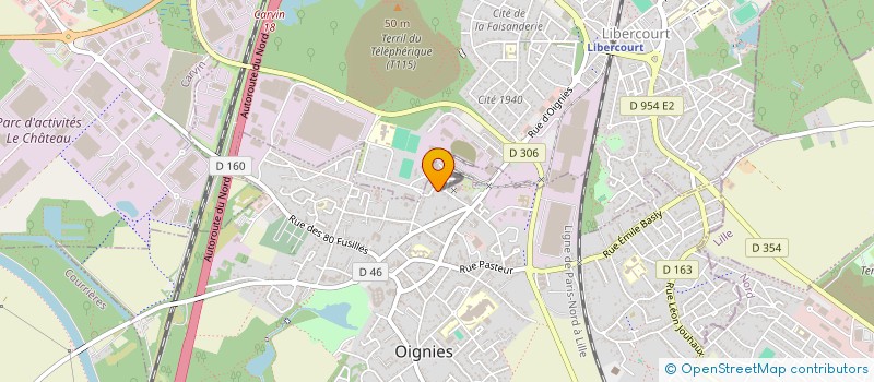 localisation de l'entreprise ASS LE CLUB DES ARTS MARTIAUX D'OIGNIES à OIGNIES