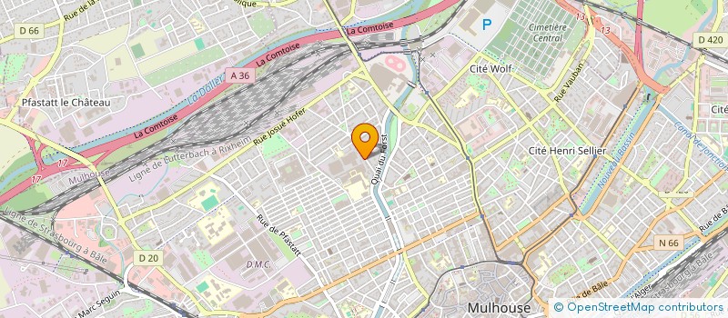 localisation de l'entreprise ASS LE JARDIN DES LUMIERES  MULHOUSE