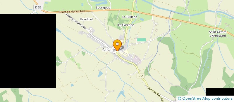 localisation de l'entreprise ASS LE JARDIN DES LUTINS  SALVAGNAC