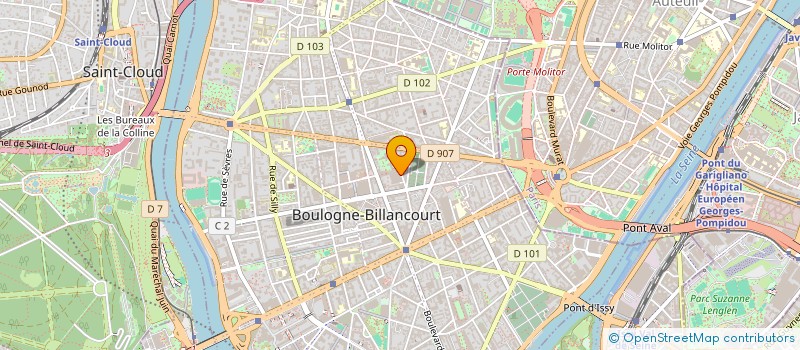 localisation de l'entreprise ASS LE LUTETIEN à BOULOGNE-BILLANCOURT
