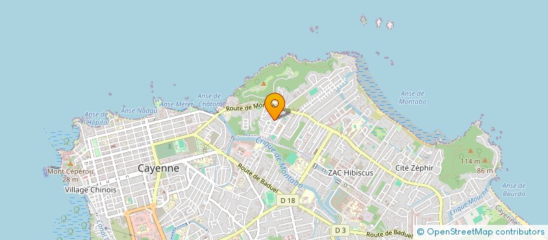 localisation de l'entreprise ASS LE MONDE EST A VOUS  CAYENNE