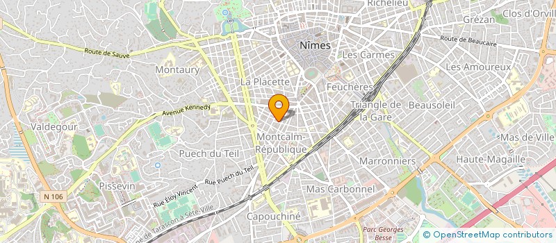 localisation de l'entreprise ASS LE PAIN PARTAGE  NIMES