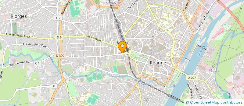 localisation de l'entreprise ASS LE PHENIX  ROANNE
