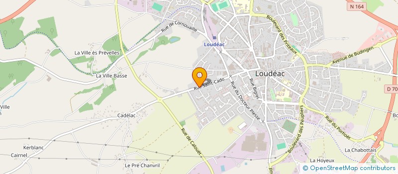 localisation de l'entreprise ASS  LE PIED EN COULISSES à LOUDEAC