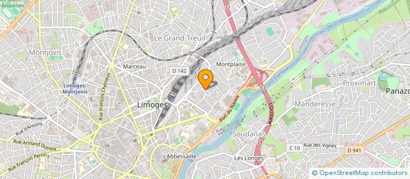 localisation de l'entreprise ASS LE PLAISIR DU MOUVEMENT - L.P.M. à LIMOGES