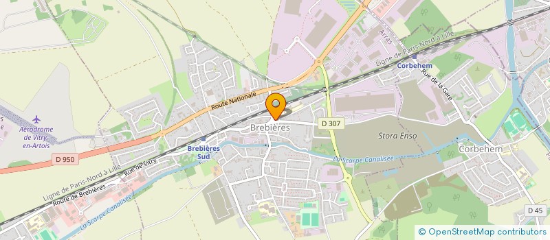 localisation de l'entreprise ASS LE REVEIL MUSICAL DE BREBIERES  BREBIERES