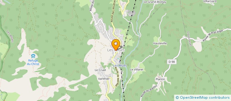 localisation de l'entreprise ASS  LE RODZETE  LES ALLUES