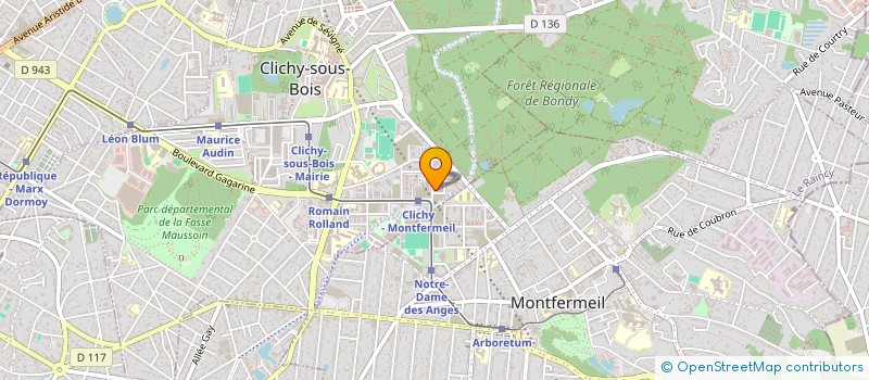 localisation de l'entreprise ASS LE SQUARE à CLICHY-SOUS-BOIS