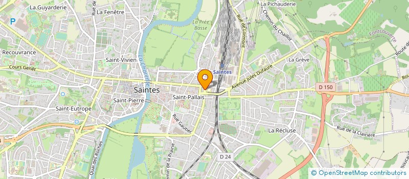 localisation de l'entreprise ASS LE TREMPLIN 17 à SAINTES