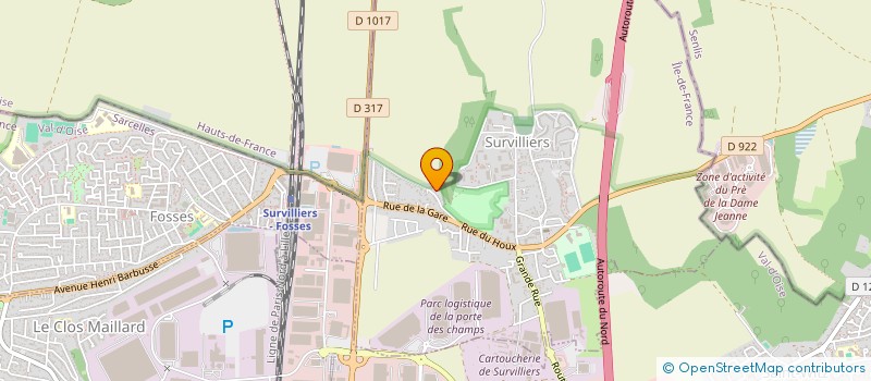 localisation de l'entreprise ASS  LEGENDE  SURVILLIERS