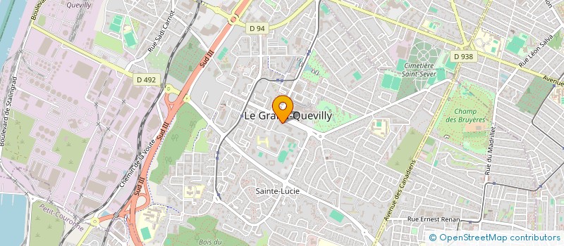 localisation de l'entreprise ASS  LES AMIS DE L'OCEAN INDIEN  LE GRAND-QUEVILLY