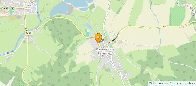 localisation de l'entreprise ASS LES AMIS DE L'ORGUE ET MUSIQUE  BREUREY-LES-FAVERNEY