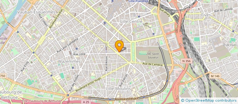 localisation de l'entreprise ASS LES AMIS DE LA CUISINE AU BEUR à LILLE