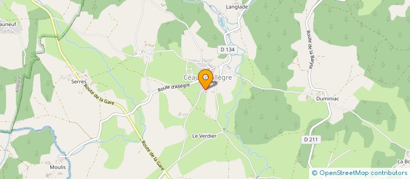 localisation de l'entreprise ASS LES AMIS DE LA MERISAIE à ALLEGRE