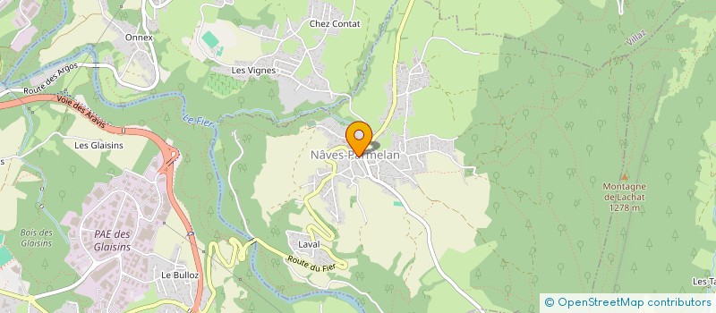 localisation de l'entreprise ASS LES AMIS DE NAVES  NAVES-PARMELAN
