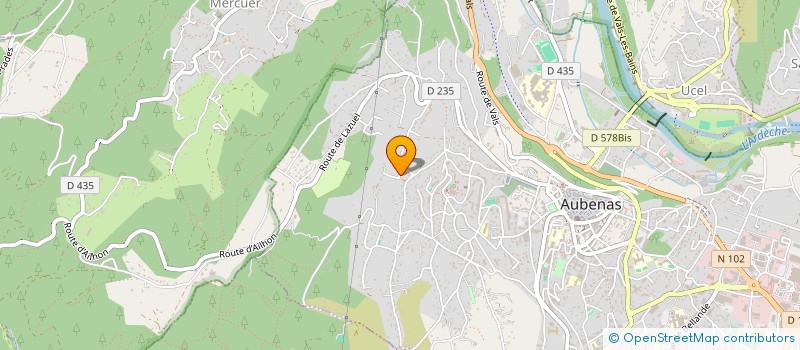 localisation de l'entreprise ASS  LES AMIS DE SAINTE MONIQUE  AUBENAS