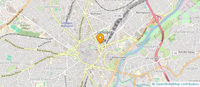 localisation de l'entreprise ASS LES AMIS DES FEUILLANTS à LIMOGES