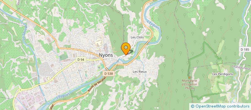 localisation de l'entreprise ASS LES AMIS DU JARDIN DES AROMES  NYONS