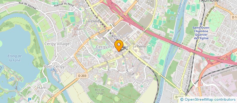 localisation de l'entreprise ASS LES AMIS DU THEATRE 95  CERGY