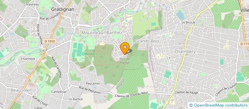 localisation de l'entreprise ASS  LES CHEMINS DU CORPS  GRADIGNAN