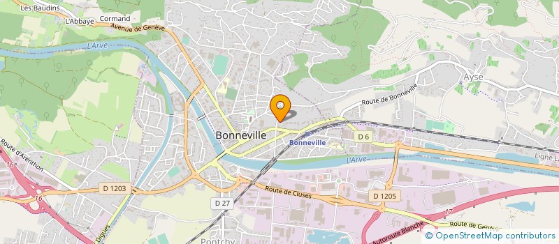 localisation de l'entreprise ASS  LES CHOEURS DE L' ALPEE  MONT-SAXONNEX