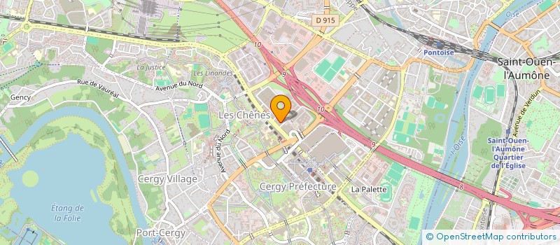 localisation de l'entreprise ASS LES ETOILES URBAINES  CERGY