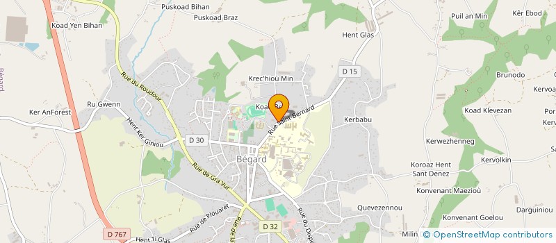 localisation de l'entreprise ASS LES FOUS DU VOLANT à BEGARD