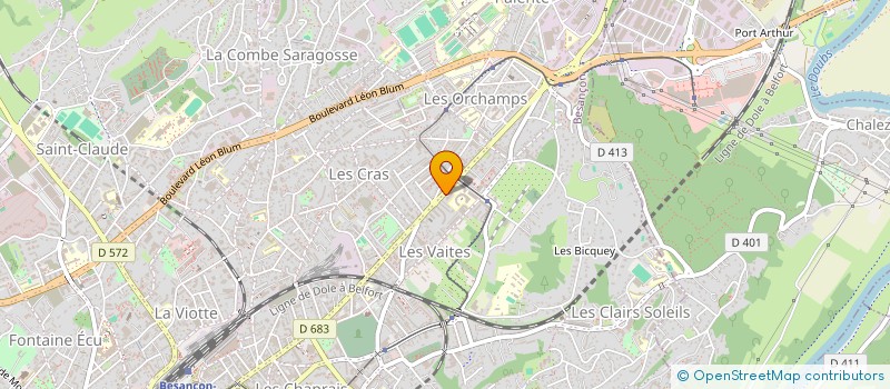 localisation de l'entreprise ASS LES JARDINIERS DE LA FORET à BESANCON