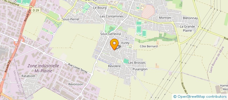 localisation de l'entreprise ASS LES JARDINS DE VUREY à GENAS