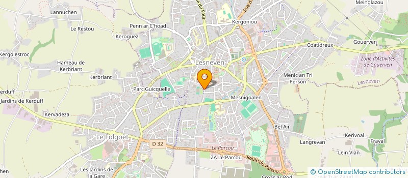 localisation de l'entreprise ASS LES LOISIRS PAR LE TRAVAIL  LESNEVEN