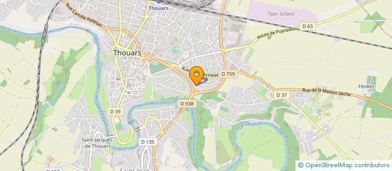 localisation de l'entreprise ASS LES MILLE PATTES THOUARSAIS à THOUARS