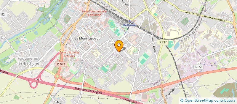 localisation de l'entreprise ASS  LES MISTINGUETTES  BETHUNE