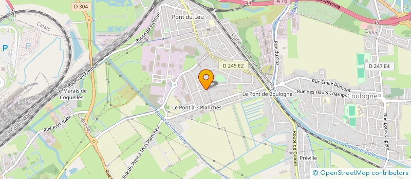 localisation de l'entreprise ASS LES PEINTRES DU MOULIN à COQUELLES