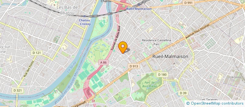 localisation de l'entreprise ASS LES POISSONS ROSES à RUEIL-MALMAISON