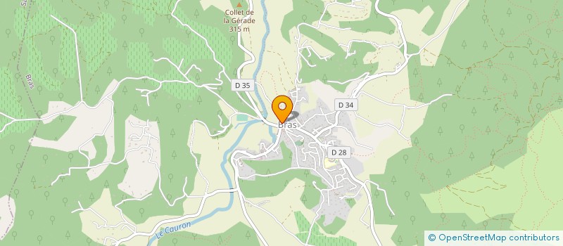 localisation de l'entreprise ASS LES RIVES DU CAURON  BRAS