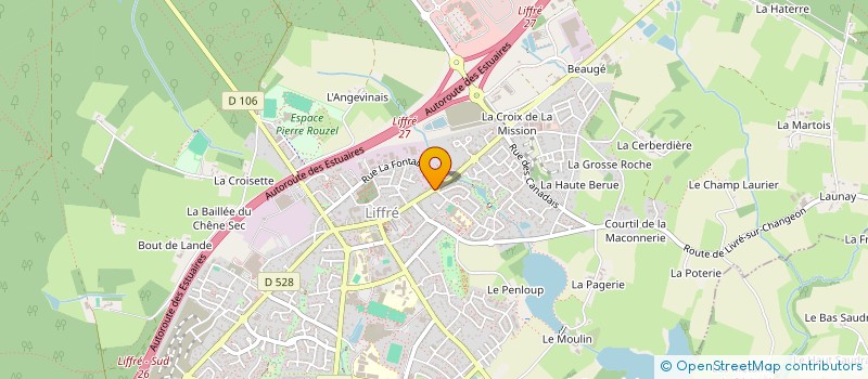 localisation de l'entreprise ASS LIFREENNE VIVRE EN YOGA  LIFFRE