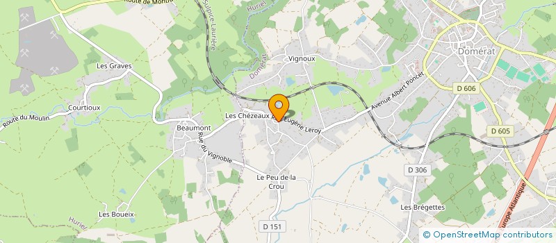 localisation de l'entreprise ASS LIGUE D'AUVERGNE DES ECHECS à DOMERAT