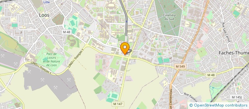 localisation de l'entreprise ASS LILLOISE DES ETUDIANTS EN KINESITHERAPIE  LOOS