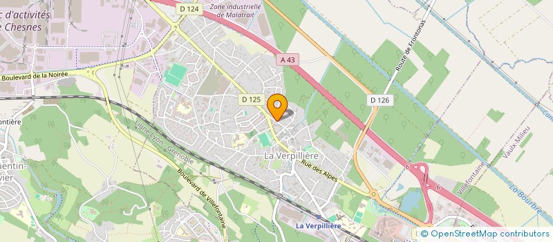 localisation de l'entreprise ASS LINGUISTIQUE ECOLE DES MARRONNIERS à LA VERPILLIERE