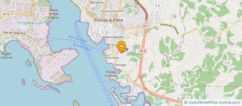 localisation de l'entreprise ASS LOC CULTE TEMOIN JEHOV MORNE MONTMAR à LES ABYMES