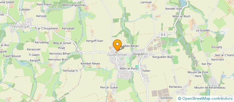 localisation de l'entreprise ASS LOC DE LANRIVOARE UNION NAT COMBATTANTS DU 29  LANRIVOARE