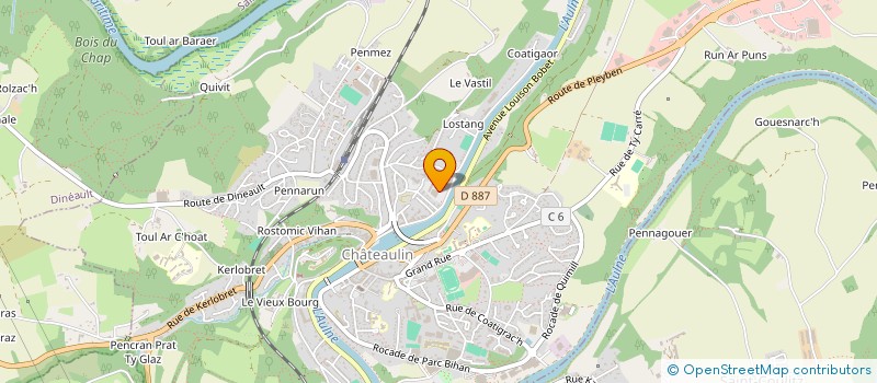 localisation de l'entreprise ASS LOCA INFOR & CREAT ECONOM CTRE OUEST à CHATEAULIN