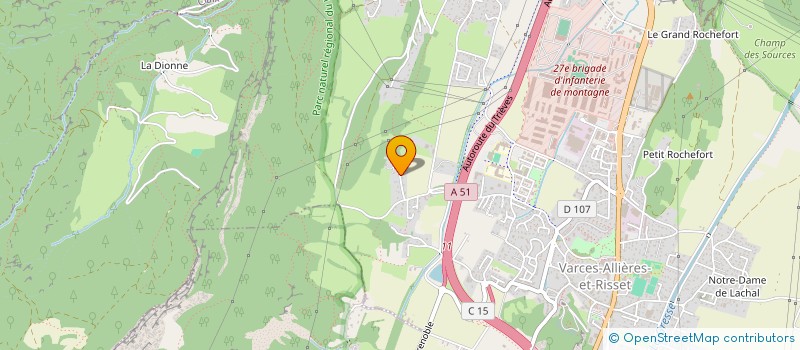 localisation de l'entreprise ASS LOCAL CULTE TEMOIN JEHOVAH GRENOBLE  VARCES-ALLIERES-ET-RISSET