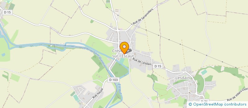 localisation de l'entreprise ASS LOCALE ADMR DE CREVECOEUR & SES ENV à CREVECŒUR-SUR-L'ESCAUT