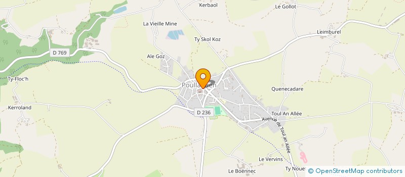 localisation de l'entreprise ASS LOCALE ADMR DE POULLAOUEN à POULLAOUEN