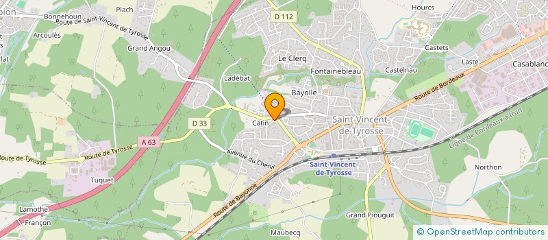 localisation de l'entreprise ASS LOCALE ADMR DE ST VINCENT DE TYROSSE  SAINT-VINCENT-DE-TYROSSE