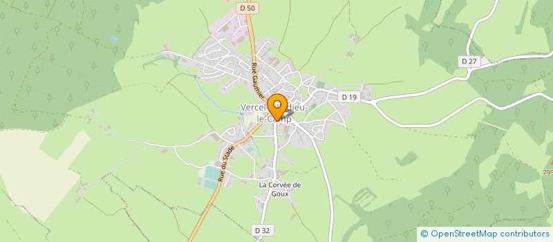 localisation de l'entreprise ASS LOCALE ADMR DE VERCEL à VERCEL-VILLEDIEU-LE-CAMP